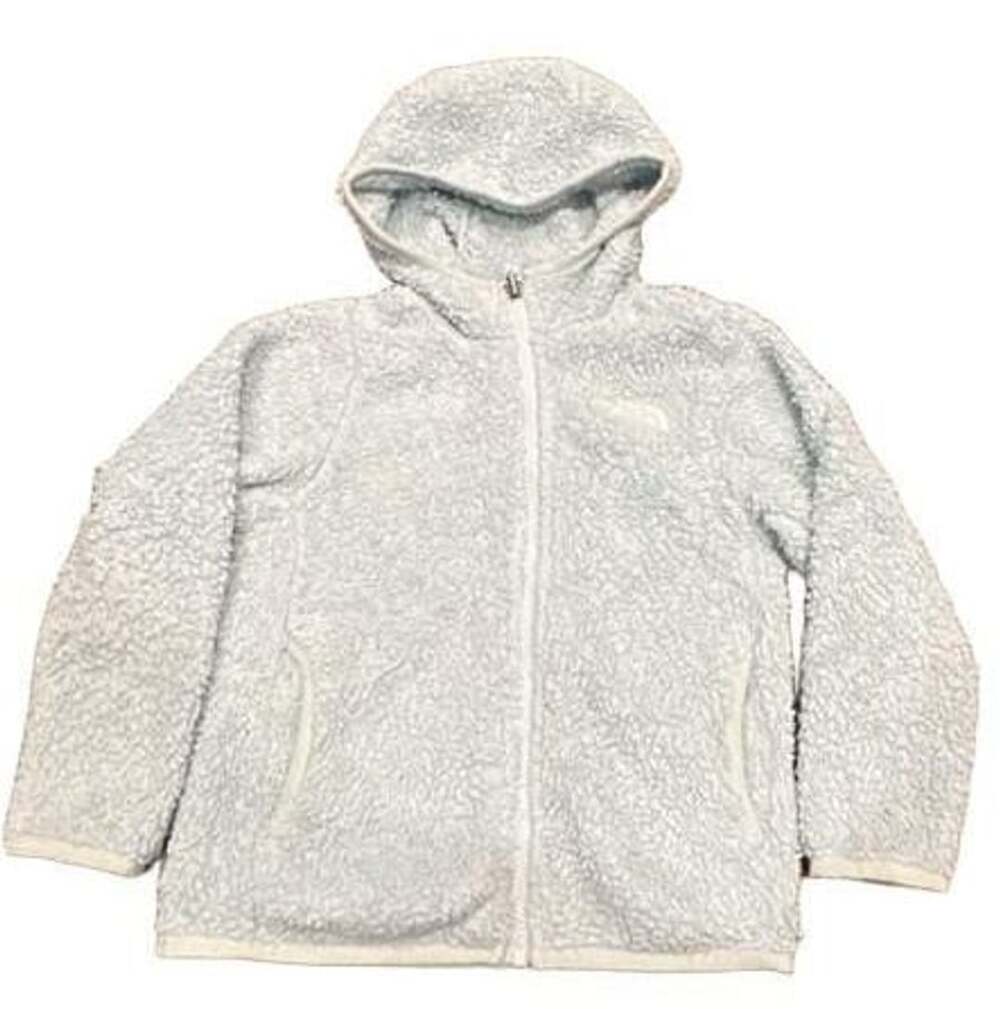 The North Face Icy Blue Hooded Inner Popcorn Fleece Childrens Jacket XXS GIRLS